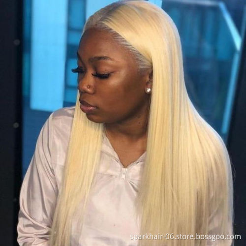 10A 613Blonde Raw Virgin Human Hair 13x4 Lace Frontal Wig for Black Women Swiss Transparent Lace Wigs Pre-Plucked Braids Hair